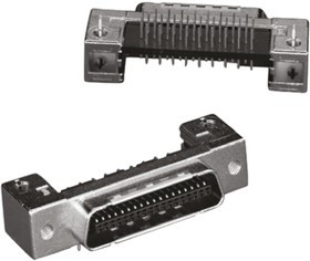10126-52B2PC, MDR 102 26 Way Right Angle Through Hole D-sub Connector Plug, 1.27mm Pitch