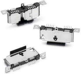 692622420101, USB Connectors WR-COM USB 3.0 TypeB Micro SMT Vert