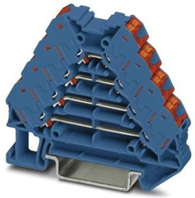 3270120, DIN Rail Terminal Blocks PTRV 4 BU/RD