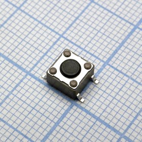 DTSM-61K-V-T/R, (DTSM20-4.3K 61K-T/R 100gf), Кнопка тактильная миниатюрная SMD