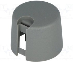 A1020648, Ручка, с указателем, пластмасса, dоси: 6мм, d20x16мм, серый