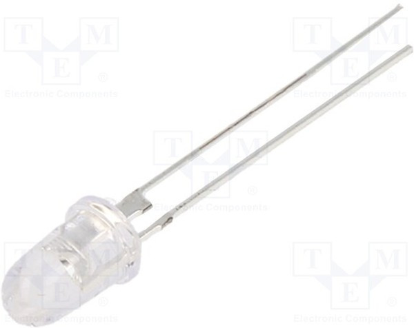 OS5RKA5201P, LED; 5mm; red; 100000?120000mcd; 8°; Front: convex; 2.3?2.8V