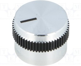 G5616.6614, Ручка, с указателем, алюминий, dоси: 6мм, d20x15мм, серо-черный