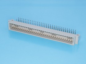 612C-64M-E, Разъем DIN 41612 64 контакта, вилка, прямой угол, 3ряда