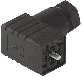 GDSN 207, Прямоугольный разъем питания, черный, 2 контакт(-ов), GDM, Монтаж на Кабель, Винт, Гнездо