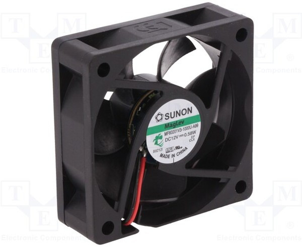 MF60201V3-1000U-A99, DC Fans Axial Fan, 60x60x20mm, 12VDC, 16.5CFM, 0.1"H2O, Vapo, Wire, Auto Restart MF60201V3-1000U-A99, DC Fans Axial Fan, 60x60x20mm, 12VDC, 16.5CFM, 0.1"H2O, Vapo, Wire, Auto Restart