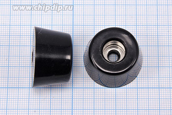 RL-SR-28x22x16.5, Ножка приборная конус, армированная шайбой, ø28мм, высота 16.5мм; №15737 ножка прибор 28x16,5\h- 6,0/отв 5,0\резин\конус\