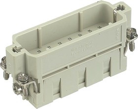 09200163001, Heavy Duty Power Connector Insert, 16A, Male, Han-A Series, 16 Contacts