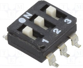 ESD103EZ, Переключатель: DIP-SWITCH; Кол-во секций: 3; OFF-ON; 0,025A/24ВDC