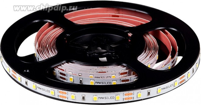 Светодиодная лента MAKSILED 1м, 12В, 14,4Вт/м, 60д/м, IP20, 1440Лм/м, холодный белый, 8мм, ML-R60-2835-CW-HP-S