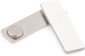 Магнитное крепление для бейджей 45х13 мм, металл