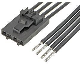 216271-1044, Rectangular Cable Assemblies SL POSITIVE LOCK R-S 4CKT 600MM Sn
