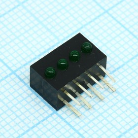 KM2520EF/4SGD, Светодиодный модуль 4LEDх1,8мм/зеленый/ 568нм/2.6-10мкд/40°
