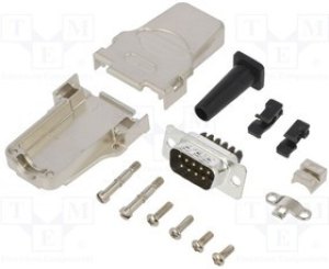 DTZFRG-09MSSC, D-Sub; PIN: 9; male; straight; screw terminal; for cable; UNC 4-40 DTZFRG-09MSSC, D-Sub; PIN: 9; male; straight; screw terminal; for cable; UNC 4-40