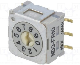 ND3FR10P, Coded Rotary Switches SMD DECIMAL ROTARY