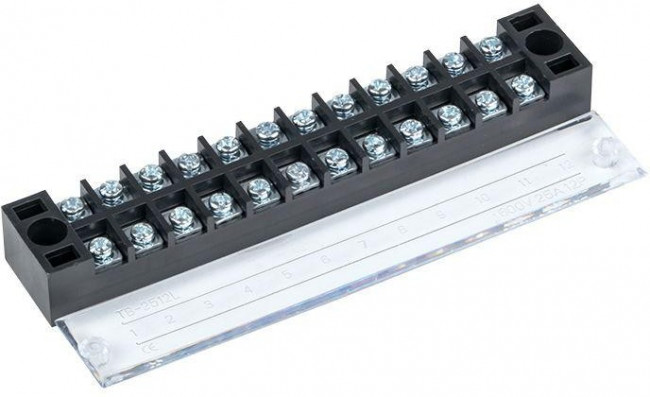 Терминал клеммный TB-2512 до 2.5кв.мм 25А 12 клеммных пар EKF tb-2512