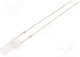 OSR5JA3NE2A, LED; 3mm; red; 68?100mcd; 140°; Front: flat; 1.8?2.6V; Pitch: 2.54mm OSR5JA3NE2A, LED; 3mm; red; 68?100mcd; 140°; Front: flat; 1.8?2.6V; Pitch: 2.54mm