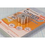 Магнит 10,0x 1,0, цилиндр, рабочая температура -60~80C, Ni, класс N42, FORCE