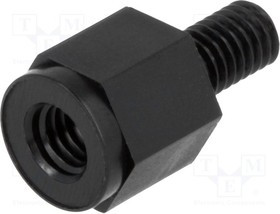 TFM-M4X8/DR287, Дистанцирующая стойка с резьбой, шестигранная, полиамид, M4, М4