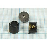 Зуммер магнитоэлектрический с генератором, размер 12x10, напряжение 12В, частота 2.3кГц, контакты 2P