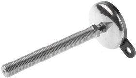 A205/014, Stainless Steel Adjustable Feet 100mm Dia. 293mm 1000kg Static load Capacity,200mm M24 3.5