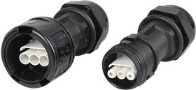 185-9200, Прямоугольный разъем, Aquasafe, 3 контакт(-ов), Винт, 1 Ряд
