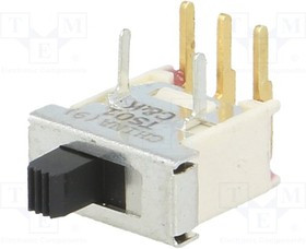 TS01ABE, Переключатель движковый, Положения 2, SPDT, 0,4A/20ВDC, ON-ON