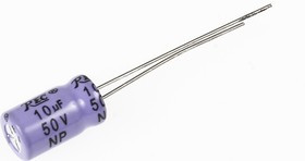 ECAP NP (К50-6), 10 мкФ, 50В 105°C, Конденсатор электролитический алюминиевый неполярный ECAP NP (К50-6), 10 мкФ, 50В 105°C, Конденсатор электролитический алюминиевый неполярный