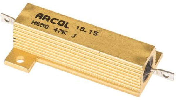 HS50 47K J, 47k 50W Wire Wound Chassis Mount Resistor HS50 47K J ±5%