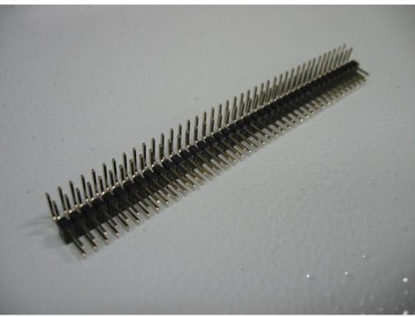 PLD2-80R (DS-1025-06 - 2x40), Вилка штыревая 2мм 2х40pin угловая