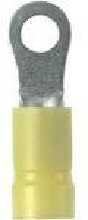 PV10-8R-L, Ring Tongue Terminal 10-12AWG Copper Yellow 26.7mm Tin Bottle