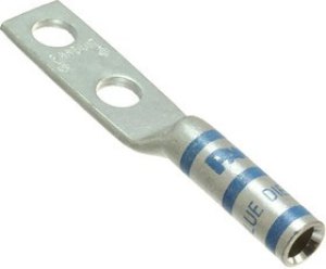 LCC6-14W-L, Terminals Copp Comp Lug 2H #6 AWG 1/4