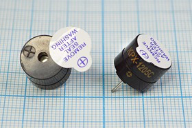 Излучатель пульсирующего звука магнитоэлектрический с генератором 5В, диаметр 12мм, Pulse згм 12x 9\