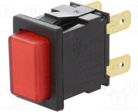 AE-H8353ABNAA, Переключатель: кнопочный, Пол: 2, DPST-NO, 12A/250ВAC, OFF-ON