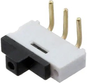 09.10290.01, Slide Switches 1K2 BLK ACT GOLD RIGHT ANGL MNT
