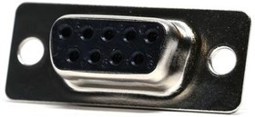 K85X-EA-9S, D-Sub Standard Connectors 9P Sckt Vert PCB mt Formed Solder Cup