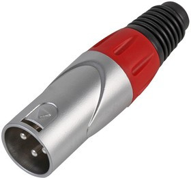 PLS000454, Аудио разъем XLR, 3 контакт(-ов), Штекер, Монтаж на Кабель, Контакты с Покрытием из Никеля
