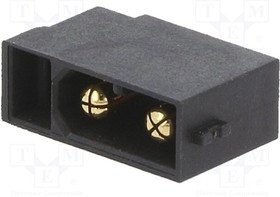 XT30PB-M, Гнездо; питания DC; XT30; "папа"; PIN: 4; на PCB; THT; черный; 15А