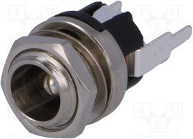 PC-G2.1-PCB, Гнездо, питания DC, "папа", 5,5/2,1мм, 5,5мм, 2,1мм, на панель, 9мм