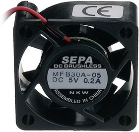 MFB30G12, Axial Fan DC 30x30x10mm 12V 7.7m³/h