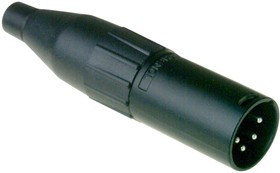 AC5MBJ, Аудио разъем XLR, 5 контакт(-ов), Штекер, Монтаж на Кабель, Контакты с Покрытием из Серебра