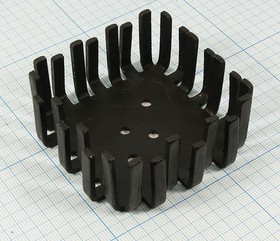 Радиатор охлаждения 71x 71x 30, B03, Al, черный, 105