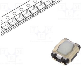 EVPAA702W, Микропереключатель TACT, SPST, Пол: 2, SMT, нет, 3,5Н, 1,7мм, белый