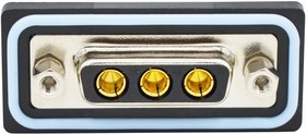CDFS3W3203L411, Комбинированный разъем D Sub, IP67, NANOOK Series, DA-3W3, Гнездо, 3 контакт(-ов), 3 Силовых