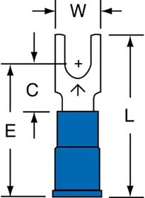 BS-32-6-P, Terminals BLK FORK 16-14 AWG 6