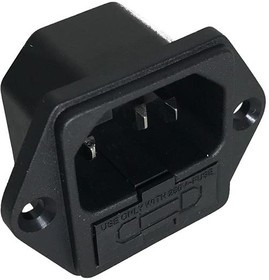 SK-1000, AC Power Entry Modules IEC Connector, 250VAC, 15A (UL/CSA)/10A (VDE), Screw-Screw Mounting, Single Fuse