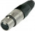 XLR jack, 5 pole, silver-plated, 1.0 mm², AWG 18, metal, NC5FX