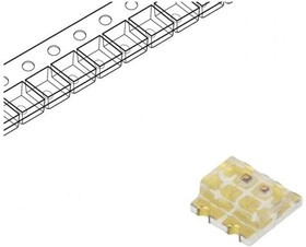 RF-P1S196TS-B52, LED; SMD; 0606; yellow/orange; 1.6x1.6x0.7mm; 140°; 20mA