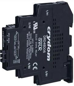DRD48D06, Solid State Relays - Industrial Mount 6A 600VAC Out, 4 to 32DC In 18mm Dual UL