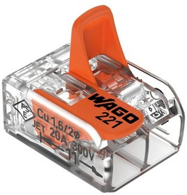 Wago 221-412 Клемма компактная 2х(0,2-2,5 кв.мм) (1 шт)